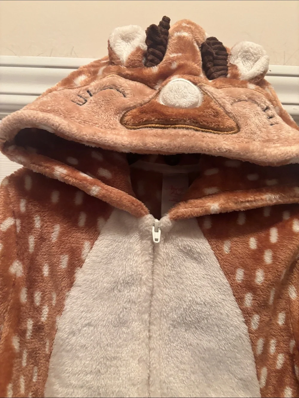NWOT North Pole Reindeer Hooded Union suit